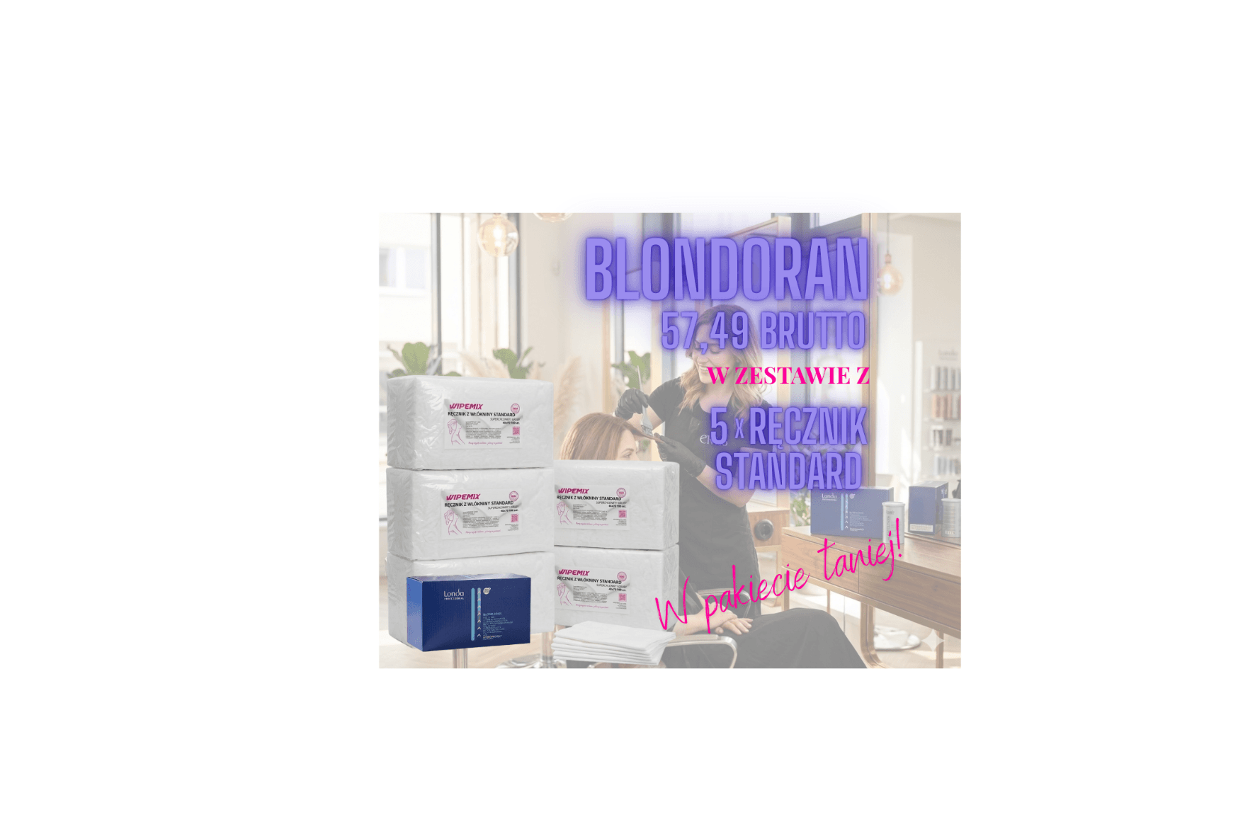 Pakiet Blondoran 2x500g + ręcznik 5op