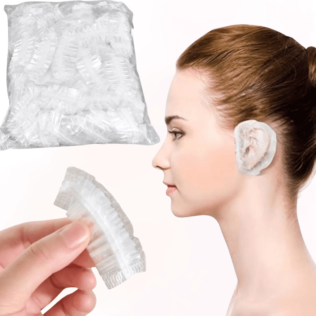 Czepki osłonki nauszniki foliowe na uszy do farbowania włosów 100 szt.