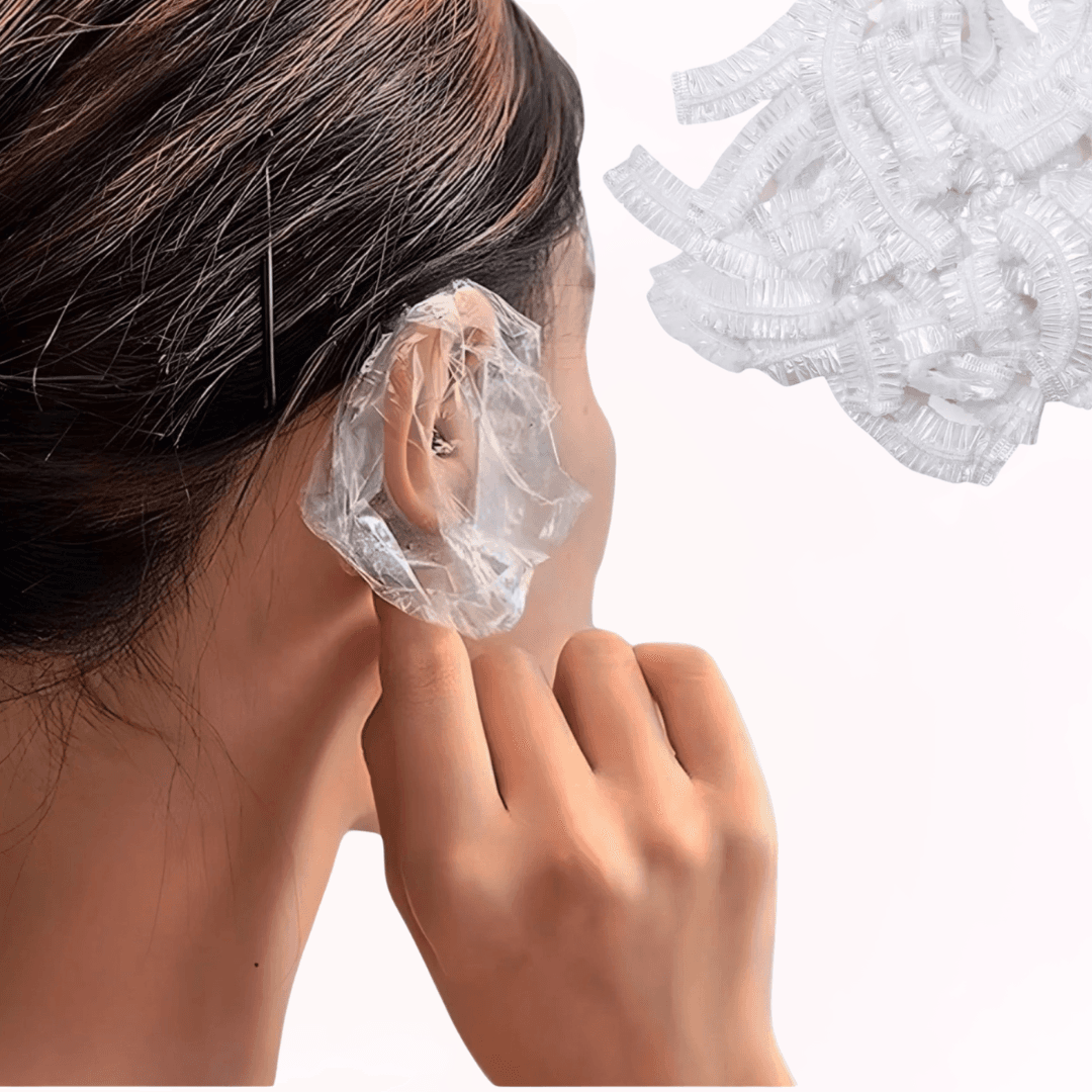 Czepki osłonki nauszniki foliowe na uszy do farbowania włosów 100 szt.