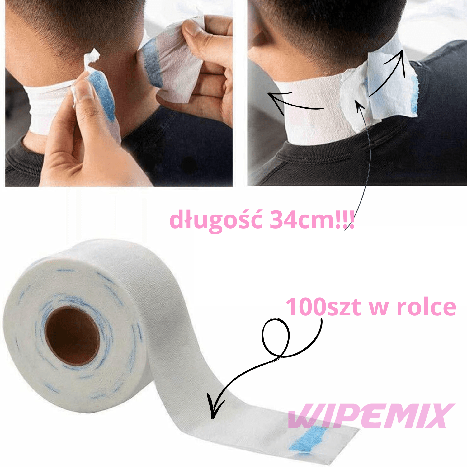 Kołnierzyk fryzjerski czarny